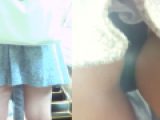 [★新作]パンチラ盗撮 女子大生 黒パンツが尻に食い込み