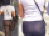 【フルHD】巨大な透け尻 ゆっさゆっさのデカ尻