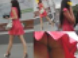 【盗撮！】ひらひらワンピースお姉さんを下から覗いたら隙間からTバックパンツが見えちゃったwwww！！