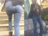 長身セレブのクールなエロ美尻！高飛車な女ならではのパッツン美尻と浮き出るパンティラインで♂を誘惑! 下品なスキニーデニム セレブ