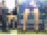 電車対面エロいスーツOLさんの開脚モロパンチラ