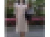 【女装】女子アナ風清楚系ワンピース女装で手こきオナニー