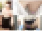 清楚美人OLの巨乳胸チラ。掃除中に見えたM字純白透けパンティでマン筋丸見え【リクルートスーツ/パンチラ】