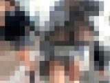 スカートめくりNo,36〜服娘めくられ縞Pぷり尻が丸出しパンチラ
