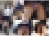 《2アングル撮り》協力のもと撮れた校内階段下から服女子無防備追撮りパンチラ〜食い込みパンツモロ見えSP